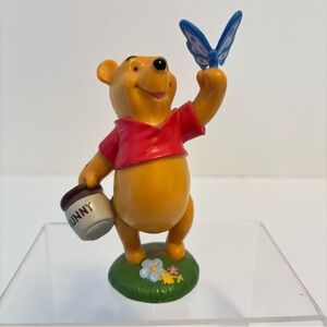 The Disney Store Classics Winnie the Pooh With Butterfly Plastic Figurine